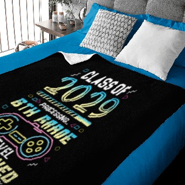 Discover Class Of 2029 Gaming 6Th Grade Level Unlocked Back Baby Blankets