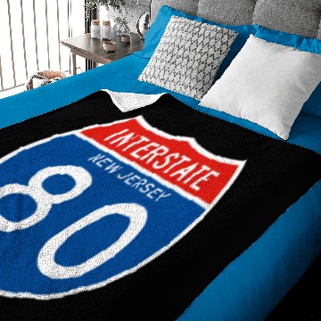 Discover Interstate Sign 80 - New Jersey Baby Blankets