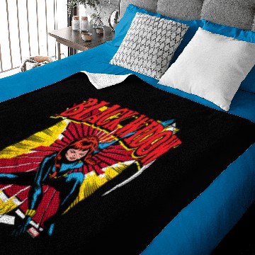 Discover Black Widow Action Comic Graphic Baby Blankets