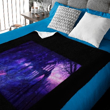 Discover Wolf Fantasy Scene Baby Blankets