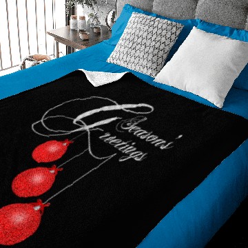 Discover Red Lace Ornaments with Season's Greetings Baby Blankets