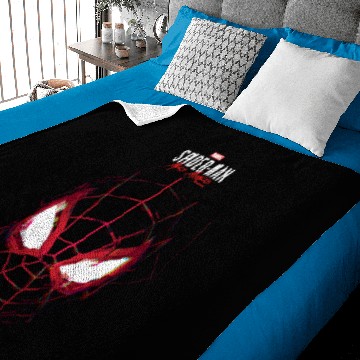 Discover Spider-Man Miles Morales Glitched Mask Graphic Baby Blankets