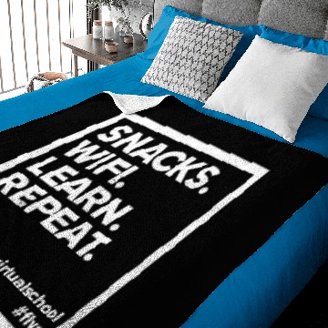 Discover FLVS Snacks. WiFi. Learn. Repeat.  (Royal) Baby Blankets