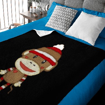 Discover Retro Cute Sock Monkey Baby Blankets