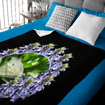 Discover White Butterfly Lavender Flowers Baby Blankets