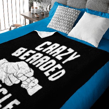 Discover Crazy Bearded Funcle Baby Blankets