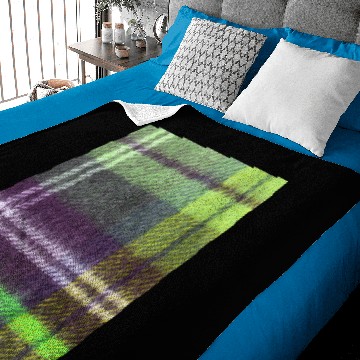 Discover neon green plaid flannel Baby Blankets