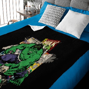 Discover Hulk Retro Comic Graphic Baby Blankets