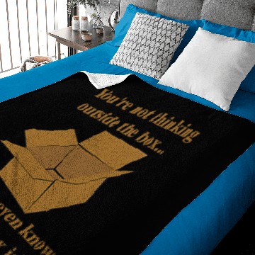 Discover Funny Outside the Box Cardboard Dark Humor Baby Blankets