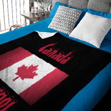 Discover Canada It's Cool Flag  with Snakeskin Texture Baby Blankets