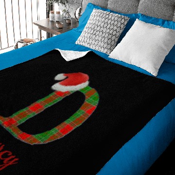 Discover Initial D Christmas  with Personalized Name Baby Blankets