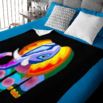 Discover Elephant Rainbow Colors Patchwork Baby Blankets