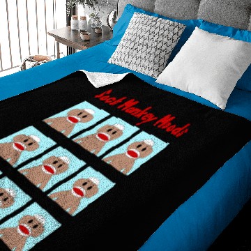 Discover Sock Monkey Moods colored Baby Blankets