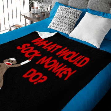 Discover What Would Sock Monkey Do? Baby Blankets
