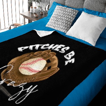 Discover Pitches Be Crazy Vintage Softball Pitcher Player A Baby Blankets