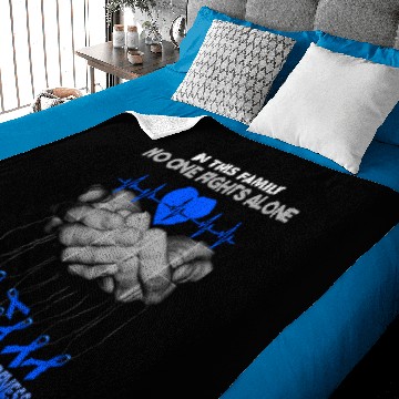 Discover colon cancer hand no one fights alone Baby Blankets