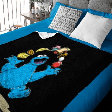 Discover Vintage Cookie Monster Juggling Baby Blankets