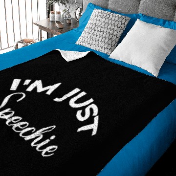 Discover i am just speechie slp speech pathology Baby Blankets