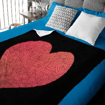 Discover Big Red Patterned Heart Baby Blankets