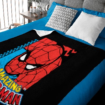Discover The Amazing Spider-Man Retro Comic Icon Baby Blankets