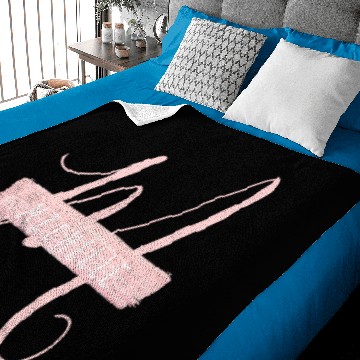 Discover Simple Rose Gold Paint Name Monogram Black Baby Blankets
