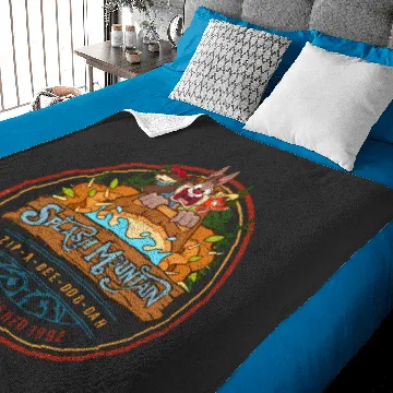 Discover Disney Splash Mountain Zip A Dee Doo Dah 1992, Brer Rabbit Bear Fox Tee Baby Blankets