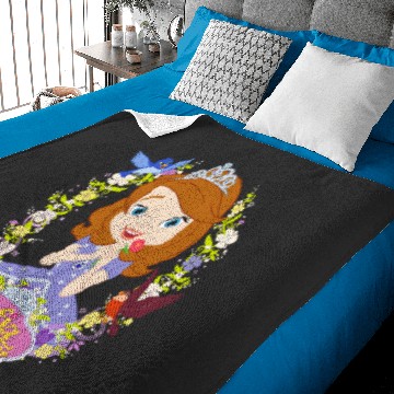 Discover Disney Sofia the First Sofia Flower Border Baby Blankets