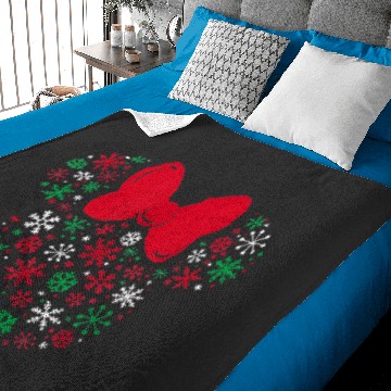 Discover Disney Minnie Holiday Snowflakes Baby Blankets