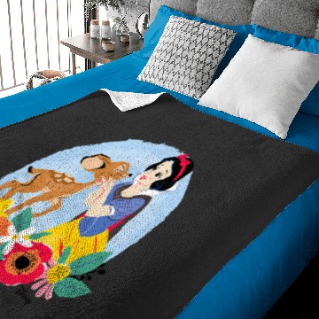 Discover Disney Princess - Floral Snow White Deer Baby Blankets