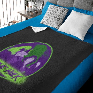 Discover Marvel Studios She-Hulk Disney Plus Spray Paint Baby Blankets