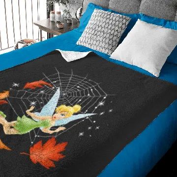Discover Disney Peter Pan Tinker Bell Fall Spider Web Leaf Baby Blankets