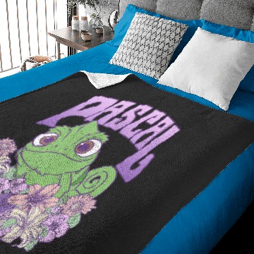 Discover Disney Tangled Cute Pascal Floral Pastel Big Chest Portrait Baby Blankets