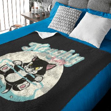 Discover Disney Pinocchio Naughty Kitty Figaro & Cleo Retro Big Logo Baby Blankets