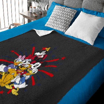 Discover Disney Mickey Classic 4th Of July Fireworks Group Hug Baby Blankets
