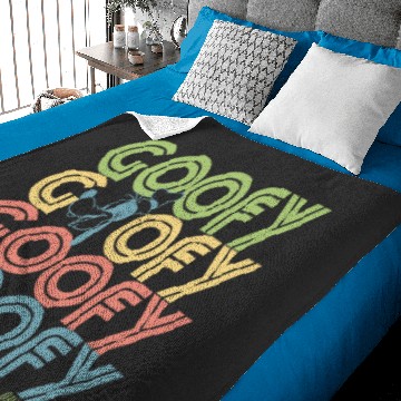 Discover Disney Goofy Retro Name Stack Baby Blankets