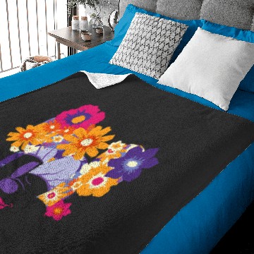 Discover Disney Minnie Mouse Flowers Winking Garden Spring Baby Blankets