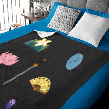 Discover Samurai Warrior  : Disney Mulan Anime Mushu, Mulan and Mushu Baby Blankets