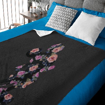 Discover Disney Floral Mickey Raglan Baseball Tee Baby Blankets