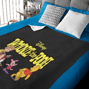 Discover Disney Winnie the Pooh Piglet & Christopher Robin with Logo Baby Blankets