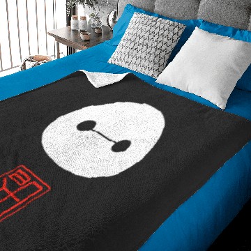Discover Disney Big Hero 6 Baymax Face Kanji Baby Blankets