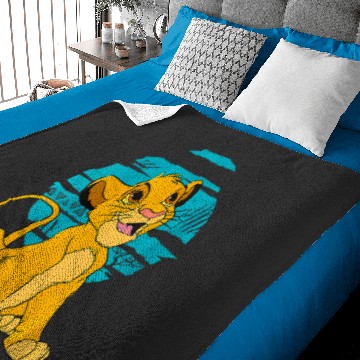 Discover womens disney lion king young simba happy blue Baby Blankets