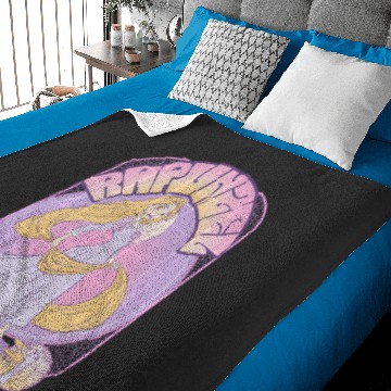 Discover Disney Tangled Rapunzel Seventies Retro Poster Baby Blankets