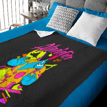 Discover Disney Aladdin Genie 90s Style Neon Portrait Tank Top Baby Blankets