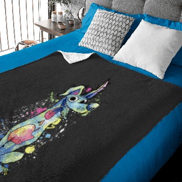 Discover Disney Pixar Coco Dante Watercolor Splatter Baby Blankets