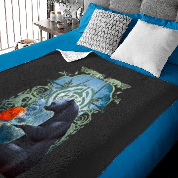 Discover Disney Pixar Brave Merida And Bear Profile Portrait Baby Blankets