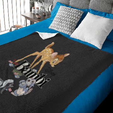 Discover Disney Bambi Classic Group Shot Title Logo Baby Blankets