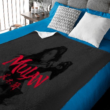 Discover Disney Mulan Live Action Mulan Action Pose Logo Red Baby Blankets
