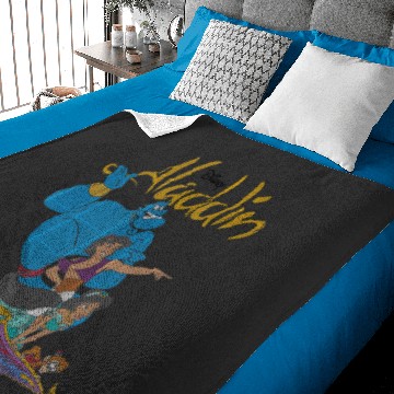 Discover Disney Aladdin Vintagess Group Shot Logo Tank Top Baby Blankets