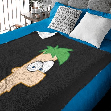 Discover Disney Phineas And Ferb Large Ferb Face Baby Blankets
