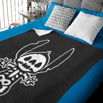 Discover Disney Stitch Halloween Skeleton Baby Blankets